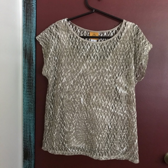 Ruby Rd beige Top 2pc connected - Picture 6 of 7